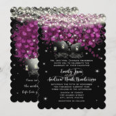 Mason Jar Radiant Paars Wedding Kaart (Voorkant / Achterkant)