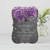 Mason Jar Radiant Paars Wedding Kaart (Staand voorkant)