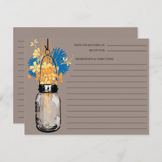 Mason Jar Recept Kaart (Voorkant / Achterkant)