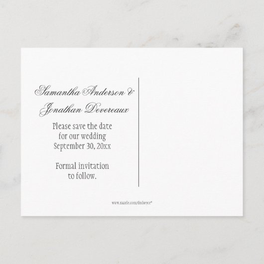 Mason Jar Red Dahlias Schuur Hout Save the Date Aankondigingskaart (Achterkant)