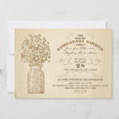 Mason Jar repetitie dineruitnodigingen Kaart (Voorkant)