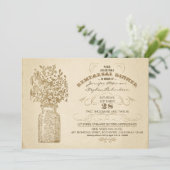 Mason Jar repetitie dineruitnodigingen Kaart (Staand voorkant)