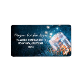 Mason Jar romantische nachtlichten adreslabel Etiket