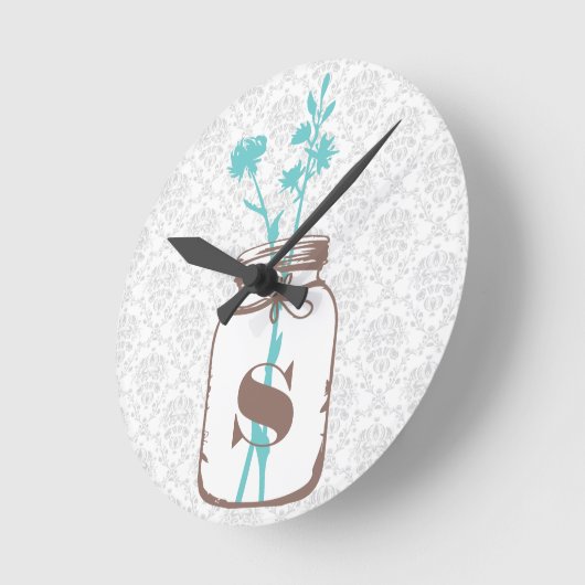 Mason Jar Ronde Klok (Hoek)