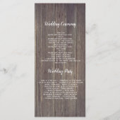 Mason Jar Roze Bloemen Rustieke Bruiloft Programma Programmakaart (Achterkant)