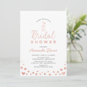 Mason Jar, Roze Goud & Blush Roze Bruiloftsfeest Kaart (Staand voorkant)