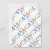 Mason Jar Roze Koraal Turquoise Bloemen Afstuderen Kaart (Achterkant)