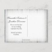 Mason Jar Rozen Rustic Barn Wood Bewaar de datum Aankondigingskaart (Achterkant)