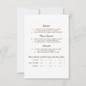 Mason Jar Rustic Babys Breath RSVP Menu Keuze (Achterkant)