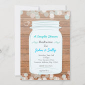 Mason Jar Rustic Bridal Verloving Paren Douche Kaart (Voorkant)