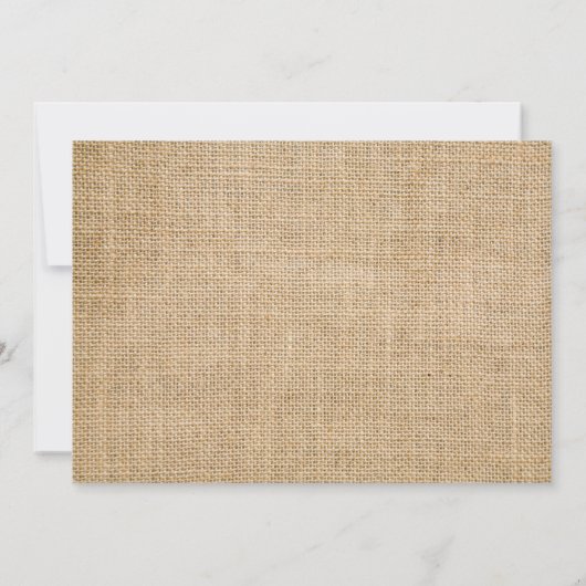 Mason Jar Rustic Burlap Wedding Shower Kaart (Achterkant)