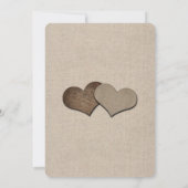 Mason Jar Rustic Country Burlap Wedding Kaart (Achterkant)