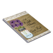 Mason Jar Rustic Country-Vrijgezellenfeest Guest B Notitieboek (Rechterzijde)