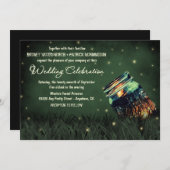Mason Jar Rustic Firefly Wedding Invitations Kaart (Voorkant / Achterkant)