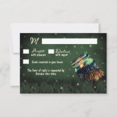 Mason Jar Rustic Firefly Wedding RSVP Kaarten (Voorkant)