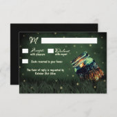 Mason Jar Rustic Firefly Wedding RSVP Kaarten (Voorkant / Achterkant)
