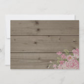 Mason Jar & Rustic Houten Bruiloft Uitnodiging (Achterkant)
