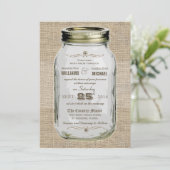 Mason Jar Rustic  Kaart (Staand voorkant)