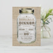 Mason Jar Rustic  Kijk repesal Dinner Kaart (Staand voorkant)