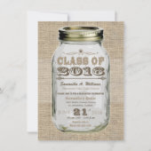 Mason Jar Rustic   look 2016 Afstuderen Kaart (Voorkant)