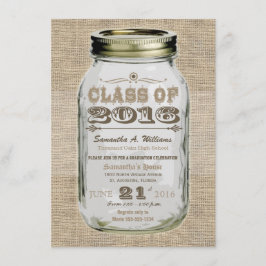 Mason Jar Rustic   look 2016 Afstuderen Kaart