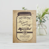 Mason Jar Rustic Save the Date (Staand voorkant)