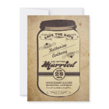  Mason Jar Rustic Save the Date