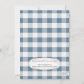 Mason Jar Rustic Stars Blue Gingham Vrijgezellenfe Kaart (Achterkant)