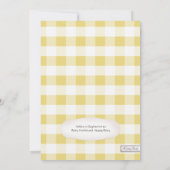 Mason Jar Rustic Stars Gingham Baby shower Kaart (Achterkant)