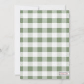 Mason Jar Rustic Stars Green Gingham Birthday Kaart (Achterkant)