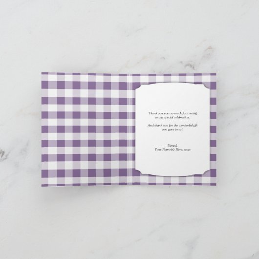 Mason Jar Rustic Stars Paarse Dank je kaarten (Binnen)