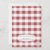 Mason Jar Rustic Stars Red Gingham Vrijgezellenfee Kaart (Achterkant)