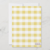 Mason Jar Rustic Stars Yellow Gingham Birthday Kaart (Achterkant)