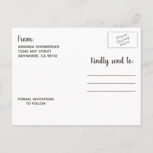 Mason Jar Rustic Sunflower Save the Date Briefkaar Aankondigingskaart (Achterkant)