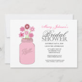 Mason Jar Rustic Vrijgezellenfeest Party Card Kaart (Achterkant)