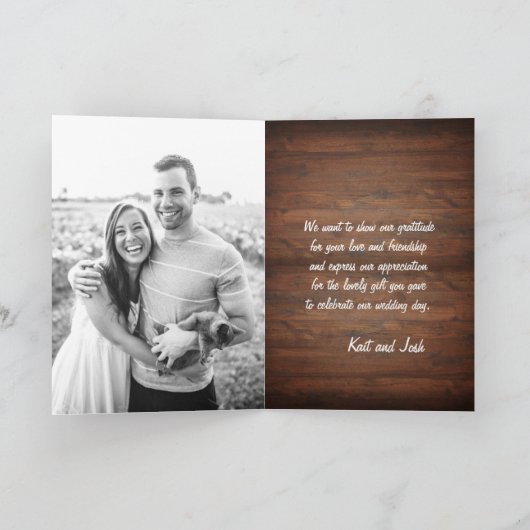 Mason Jar Rustic Wedding Bedankkaart (Binnen)