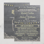 Mason Jar Rustic Wedding Invitation Kaart (Voorkant / Achterkant)