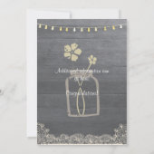 Mason Jar Rustic Wedding Invitation Kaart (Achterkant)