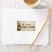 Mason Jar rustieke adresetiketten voor bruiloften Etiket (Insitu)