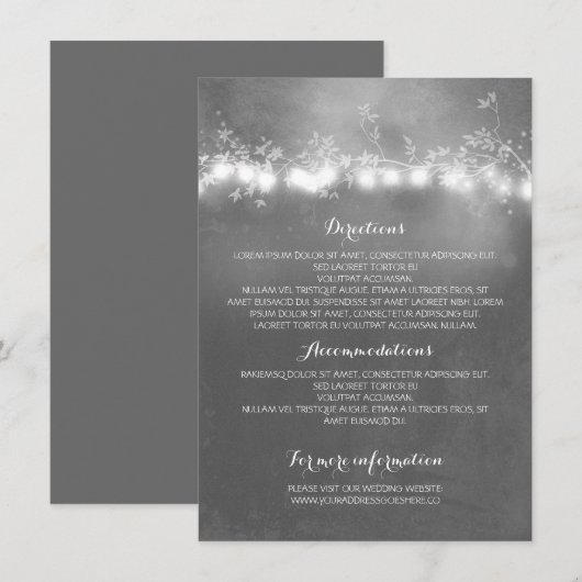 Mason Jar Rustieke Bruiloft Details Informatiekaartje (Voorkant / Achterkant)