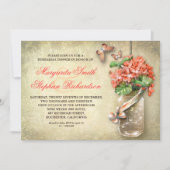 Mason Jar rustieke Burlap repetitie diner nodigt u Kaart (Voorkant)