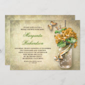 Mason Jar rustieke oude bloemen vrijgezellenfeest  Kaart (Voorkant / Achterkant)