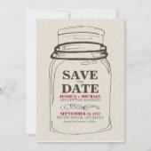 Mason Jar Save the Date (Voorkant)