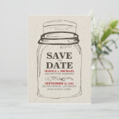 Mason Jar Save the Date (Staand voorkant)