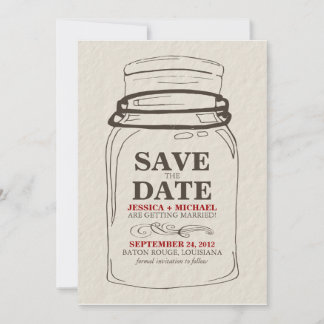 Mason Jar Save the Date