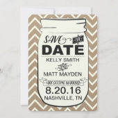 Mason Jar Save the Date (Voorkant)
