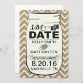Mason Jar Save the Date (Voorkant / Achterkant)