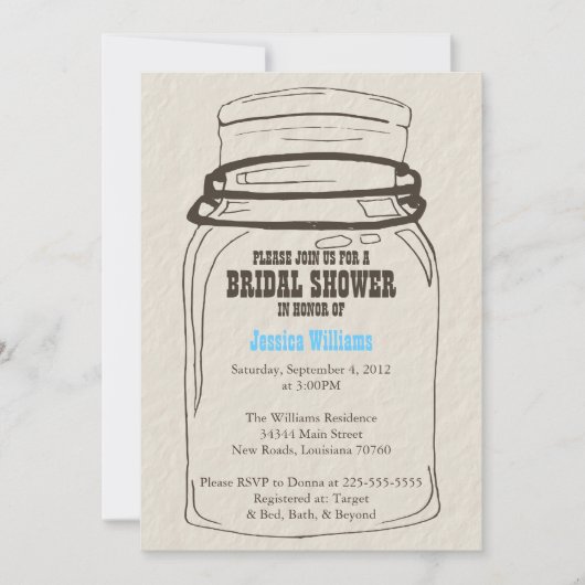 Mason Jar Save the Date (Voorkant)