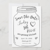 Mason Jar Save the Date Kaart (Voorkant)