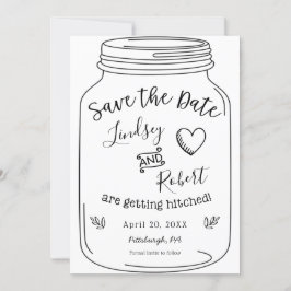 Mason Jar Save the Date Kaart